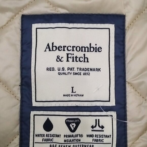 Brand New ABERCROMBIE & FITCH Womens Lightweight Hooded Puffer Jacket Size LARGE - Picture 4 of 4